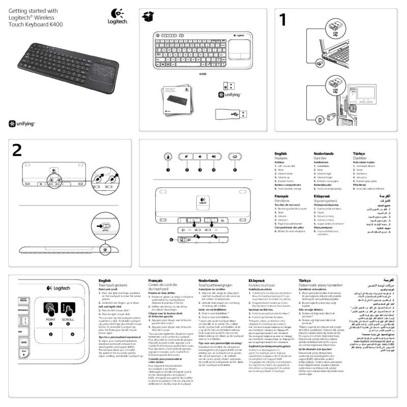 Logitech k400 wireless touch keyboard manual